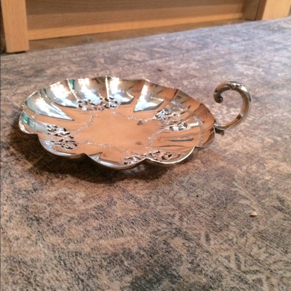 Birks silverplated dish with handle